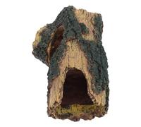 ROMISBABA Aquarium Decor Driftwood Aquarium Shrimp Shelter House Reptile Terrarium Tree Cave Axolotl Tank Hideout Resin Dark Green