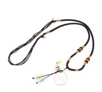 ROMISBABA Aromatherapy Necklace Pendant with Braided Rope and Hanging Glass Bottle for Comfortable Wear and Soothing Environment