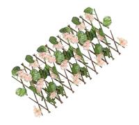 ROMISBABA Artificial Cherry Blossom Privacy Screen Fence, Retractable Faux Flower Trellis for Balcony and Outdoor Garden Decoration, Pink Artificial Lattice Privacy Fence Panel