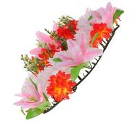 ROMISBABA Artificial Sacrifice Wreath Funeral Wreath for Graves with Red, Never Wither Natural and Lifelike Texture, Suitable for Mourning Activities and Grave Decoration