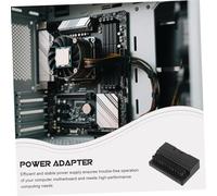 ROMISBABA Atx Pin Right Angle Power Adapter for Motherboard Male to Female Connector Space-saving Mainboard Power Supply Header for Assembly Stable Reliable Cable Routing