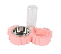 ROMISBABA Automatic Pet Feeding Bowl Double Dog and Cat Food Water Bowls with Non-slip Stable Design Auto Water Refill Dispenser for Puppies and Kittens Safe Material