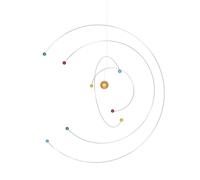 ROMISBABA Balanced Dynamic Space Science Mobile Hanging Decor for Classroom and Solar System Planet Model for Playroom Nursery Easy-Clean Educational Space Theme Pendant