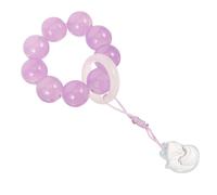 ROMISBABA Beaded Rosary Finger Ring with Fox Pendant Smooth Surface Comfortable Prayer Beads for Women Cultural Charm Stylish Accessory Choice