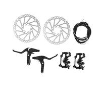 ROMISBABA Bike Disc Brake Kit with Left Right Hand Levers Shifter Cable and Metal Disc Brake Rotor for Mountain and Road Bikes Smooth Operation Rapid Heat Dissipation No Dead Angle Design
