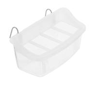 ROMISBABA Bird Feeding Dish Cup Parrot Feeder Dual Hooks Versatile Hanging Water Food Bowl for Birdcages for Cockatiels and Animals