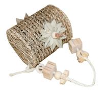 ROMISBABA Bird Nest Hammock for Parrots and Canaries, Straw Material Hanging Design Plaything for Parrot, Suitable for Playing and Sleeping, for Friends Who Love to Feed Birds