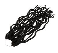 ROMISBABA Black Faux Locs Crochet Wig for Women, High Temperature Silk Synthetic Hair Extensions with Changeable Hairstyle, Looks like Real Hair, for Parties and Weddings