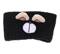 ROMISBABA Black Hand-knitted Headband for Women, Warmth Keeping and Comfortable Knitting Material, Lovely Winter Headband with Bear Ears Design, Fashionable and Versatile Hair Accessory