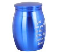 ROMISBABA Blue Pet and Human Ashes Urn Box for Dog and Cat Cremation Memorial, Compact Keepsake Container for Bones, Hair, Teeth, and Ashes Storage