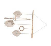 ROMISBABA Bohemian Woven Cotton Rope Hairpin Hanger Macrame Wall Hanging Organizer for Hair Accessories Stylish Storage Rack for Living Bedroom Dormitory Decor