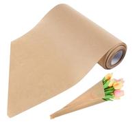 ROMISBABA Brown Kraft Paper Roll Thick Flower Wrapping Paper for Bouquets Gift Packaging and DIY Projects Sturdy Versatile Floral Packing for Secure Wrapping and Crafting