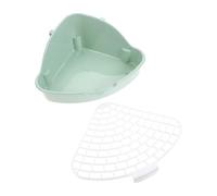 ROMISBABA Bunny Litter Box and Hamster Potty Trainer Small Animal Toilet Triangular Anti-Tip Design for Rabbits, Guinea Pigs and Chinchilla Cage Use in Mint Green