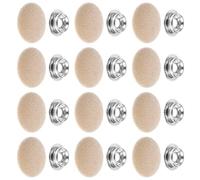 ROMISBABA Car Roof Snap Rivets Retainer for DIY Solution 12 Sets and Headliner Fabric Repair, Quick Fix Plastic and Metal Pins Beige for Interior Ceiling Cloth and Interior Refurbishment