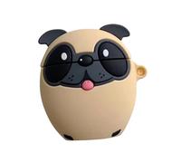 ROMISBABA Cartoon Starling Dog Silicone Earphone Cover Case for Impact Resistant Protective Shell with Hook Portable Wireless Charging Compatible