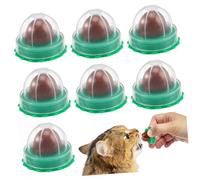 ROMISBABA Cat Calming Treats 10 Pack Catnip Snacks Candy Fish Glue Licking Balls Pet Catnip Snack