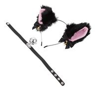 ROMISBABA Cat Ear Shape Headband and Fashion Lace Collar Set for Cosplay and Parties, Decorative Cloth Material with Eye-catching Design, Photo Props Accessory