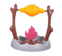 ROMISBABA Cat Treat Puzzle Dispenser Toy Rolling Bbq Grill Interactive Food Dispensing Slow Feeder with Rotating Flame for Indoor Cats