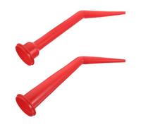 ROMISBABA Caulking Gun Nozzle Extensions and Extra Long Plastic Tube 2pcs with Threaded Curved Tips Reusable Caulk Nozzle Extender Compatible with Caulk Gun for Door and Window Caulking