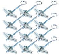 ROMISBABA Ceiling Hanging Hooks Carbon Steel Material 12pcs with Easy Installation and Excellent Texture for Wall and Plasterboard for Home Storage and Plant Hanging Solutions