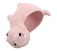 ROMISBABA Ceramic Dog Planter Small Succulent Pot Puppy Flower Pot with Saucer for Indoor Office Desk Garden Decor Hardwearing Glossy Finish Mini Bonsai Container