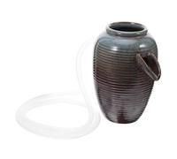ROMISBABA Ceramic Jar Water Fountain Spitter for Outdoor Garden Weather Resistant Tabletop Water Feature with Ancient Design Easy Installation for Fish Tank Circulation