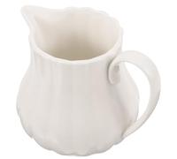 ROMISBABA Ceramic Mini Creamer Pitcher 240ml White Milk Jug with Comfortable Touch and Pouring Feature for Home and Hotel Use