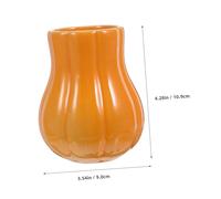 ROMISBABA Ceramic Pumpkin Utensil Holder Halloween Kitchen Decor Orange Multifunction Crock for Rustic Farmhouse Indoor Use Spooky Seasonal Organizer for Cooking and Entertaining