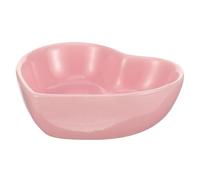 ROMISBABA Ceramic Small Animal Food Bowl for Hamsters and Rats, Pink Heart-shaped Non-tip Pet Bowl, Suitable for Guinea Pigs and Squirrels in Cage Accessories
