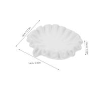 ROMISBABA Ceramic Soap Dish Porcelain Lotus Leaf Holder Bathtub Soap Dish White