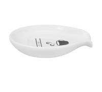 ROMISBABA Ceramic Spoon Rest for Kitchen Countertop White Kitchen Accessories with Simple Design Sturdy Ceramic Material Holding Cooking Scoop and Tableware Prevents Mess and Dirt