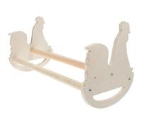 ROMISBABA Chicken-shaped Plastic Standing Frame for Poultry with Wear Resistance and Fun, Beige Chicken Swing Suitable for Chicken Coops and Birdcage Accessories