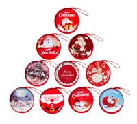 ROMISBABA Christmas Coin Purse with Wear Resistant Iron Material 5pcs for Lightweight Round Change Purse for Filling with Candies or Carrying in Your Bag or Backpack