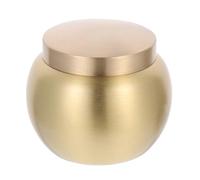 ROMISBABA Cinerary Casket Golden Copper round with Simple Decorative Style Ash Urn for Bone Ashes Storage, Portable Cat for Pet Or Memorial Keepsake