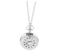 ROMISBABA Classic Roman Numerals Pocket Watch with Durable Quartz Movement Vintage Pendant Necklace for Men and Women Timeless Retro Style Birthdays and Holidays