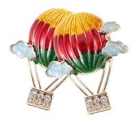 ROMISBABA Colorful Hot Air Balloon Earrings for Women Sweet Cartoon Enamel Rhinestone Jewelry Fashionable Shape Playful Bling Accessory for Unique Style and Charm