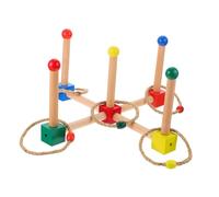 ROMISBABA Colorful Outdoor Quoits Game for Interactive Ring Toss for Garden Play Hand Eye Coordination Training Sturdy and Smooth Design Parent Fun Activity Random Color