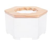 ROMISBABA Compact Hamster Digging Box with Detachable Design and Khaki Abs Material, Multi-functional Small Bathtub for Pet Sand Bath, Spacesaving and Cute Design for Hamsters