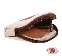 ROMISBABA Cotton Linen Coin Bag Small Purse with Cartoon Print Key Pouch for Multi Use Change Holder for Cards Earphones Lipstick and Cash Storage