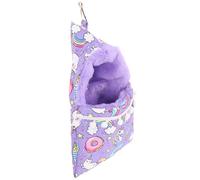ROMISBABA Cozy and Convenient Hamster Hammock Canvas Material, Purple Cage Guinea Pig Bed for Small Pets Providing a Snug Resting Place in Your Pet's Living Space during Cold Weather