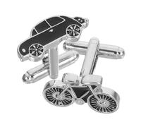 ROMISBABA Creative Automotive Bicycle Alloy Cufflinks for Men Drip Oil Finish Unique Vehicle-themed Shirt Studs for Groom Husband Father Fashion Accessory for Dress Shirts and Business