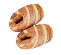 ROMISBABA Creative Bread Shape Women’S Winter Cotton Slippers, Warm Indoor Home Sandals, One Size Fits Uk 3-6, Soft Yellow Toast Design