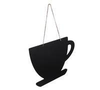 ROMISBABA Creative Hanging Wooden Chalkboard Sign for Coffee Shops and Restaurants Portable Message Board for Notices Graffiti and Decorations Mini Wall-Mounted Blackboard for Bars and