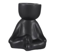 ROMISBABA Creative Humanoid Ceramic Flowerpot for Succulent and Cactus Plants Stylish Desktop Planter for Home Office Minimalist Design Balcony Flower Pot with Fine Texture and Unique