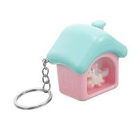 ROMISBABA Creative LED House Unicorn Keychain with Light and Sound Small Decorative Pendant for Bag Backpack Purse and Car Keys Unique Keyring Charm for Home and Travel Accessories
