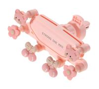 ROMISBABA Creative Pink Car Phone Holder Air Vent Mount Cute Bear Design Anti-shake Car Accessories Mobile Phone Cradle for Safe Driving and Easy Charging