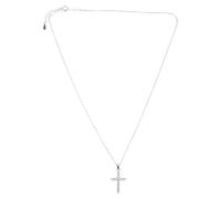 ROMISBABA Crystal Cross Pendant Sweater Chain Necklace for Women Twisted Decorative Cross Charm with Cubic Zirconia European-inspired Faithful Jewelry for Daily Wear and Anniversaries