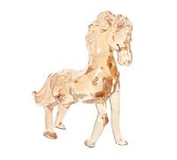 ROMISBABA Crystal Horse Figurine Elegant Standing Sculpture with Realistic Detailing for Home Office Living Decor Symbolic Horse Lovers and Collectors Prosperity Ornament