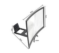 ROMISBABA Curved Phone Screen Magnifier Amplifier Phone Display Enlarger for Comfortable Viewing Eye Protection No Battery Needed Compatible with All Smartphones Black