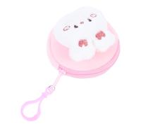 ROMISBABA Cute Bunny Plush Coin Purse Soft Mini Animal Wallet for Women Students Portable Small Change Pouch for Coins Earphones Storage Adorable Cartoon Design